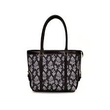 Modern Grey & Black Patterned Tote Bag – Stylish Everyday Shoulder Handbag
