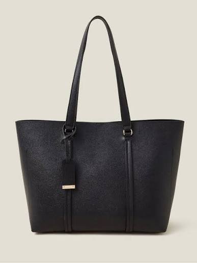 Classic Black Tote Bag – Spacious Minimalist Everyday Shoulder Handbag