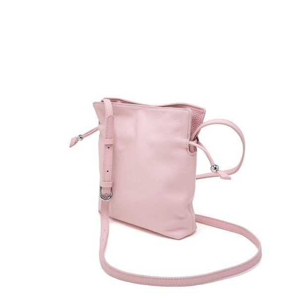 Soft Leather Drawstring Crossbody Bag with Adjustable Strap - Image 7