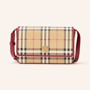 Trendy Red & Beige Checkered Crossbody Bag – Statement Pattern Handbag
