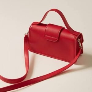Chic Red Flap Shoulder Bag – Elegant Crossbody Handbag for Women