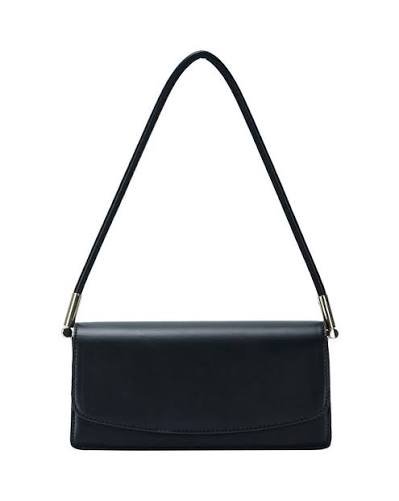 Classic Black Rectangular Shoulder Bag – Minimalist Chic Handbag