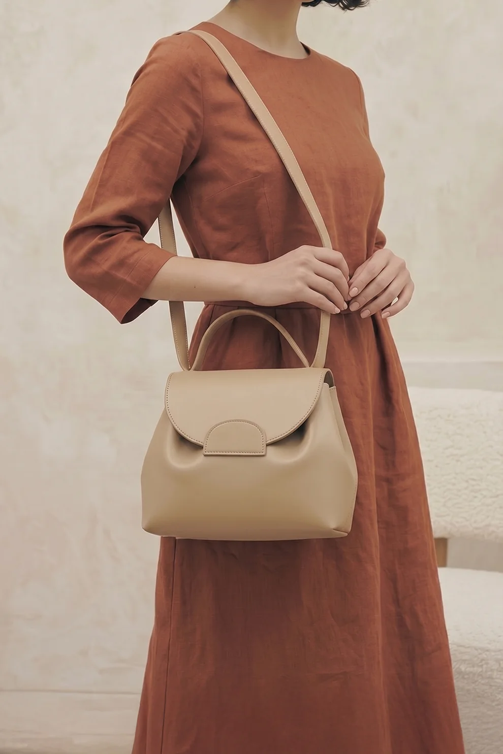 Crossbody Polene Numero – Beige - Image 2